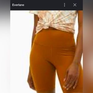 Everlane ReNew Rust Color High Waisted Biker Shorts XS basically NEW!